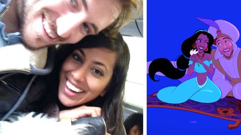 Romantik Adam Kendisiyle Kız Arkadaşını Disney Karakterlerine Çevirerek Kız Arkadaşına Süpriz Yapmış