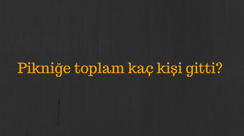 Akıl Oyunu: Pikniğe Kaç Kişi Gitti?